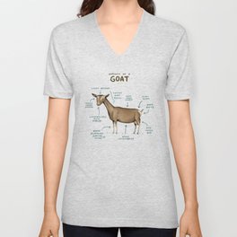 Anatomy of a Goat V Neck T Shirt