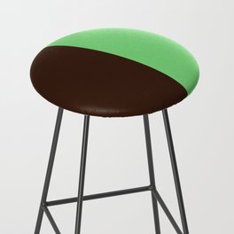 Chocolate Brown and Mint Green Vertical Pattern Bar Stool