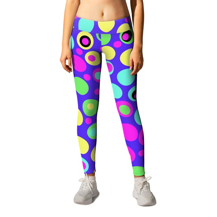 Crazy Colorful Polka Dots Leggings