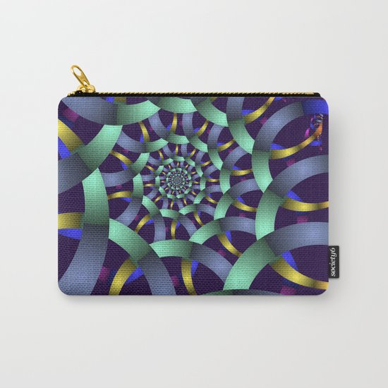 The turquoise spiral Carry-All Pouch