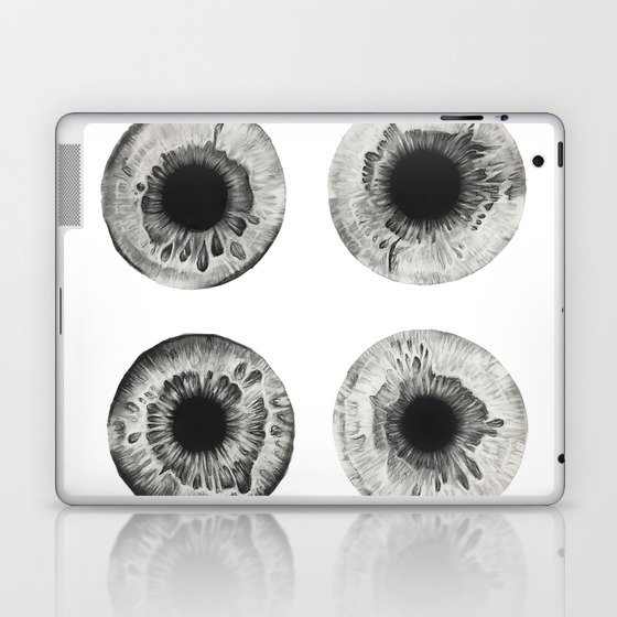 Charcoal Eye Contact Laptop Ipad Skin By Sunflowerlanestudios