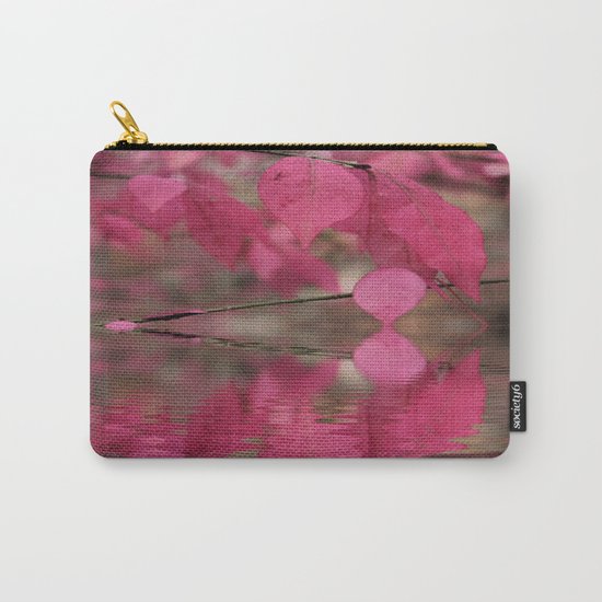 Red Autumn Leaf Reflections Carry-All Pouch
