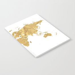 Gold Foil World Map Notebook
