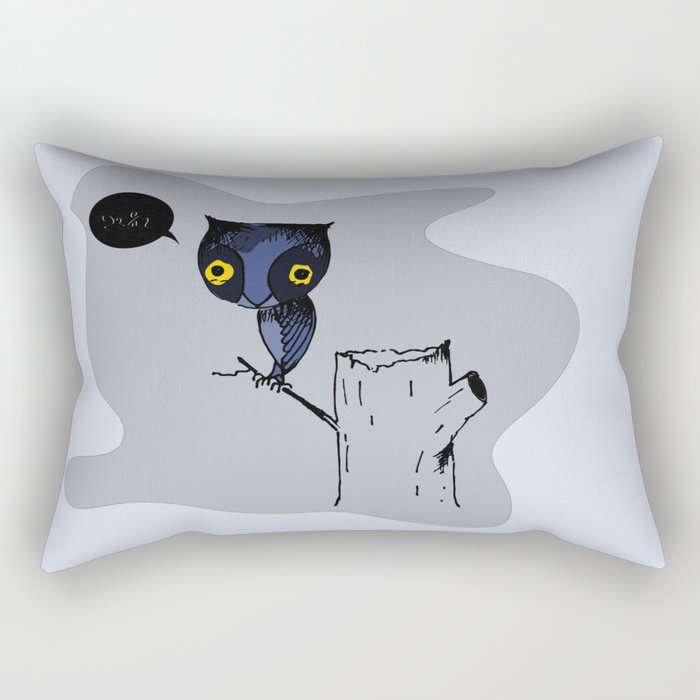 BLUE OWL Rectangular Pillow