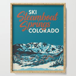 Steamboat Springs Vintage Ski Poster Serving Tray