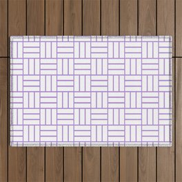 Basketweave (Lavender & White Pattern) Outdoor Rug