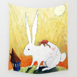A Soft Friend Bunnies Easter Day Wall Tapestry