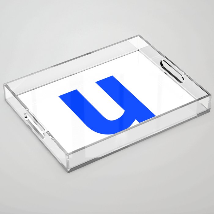 letter U (Blue & White) Acrylic Tray