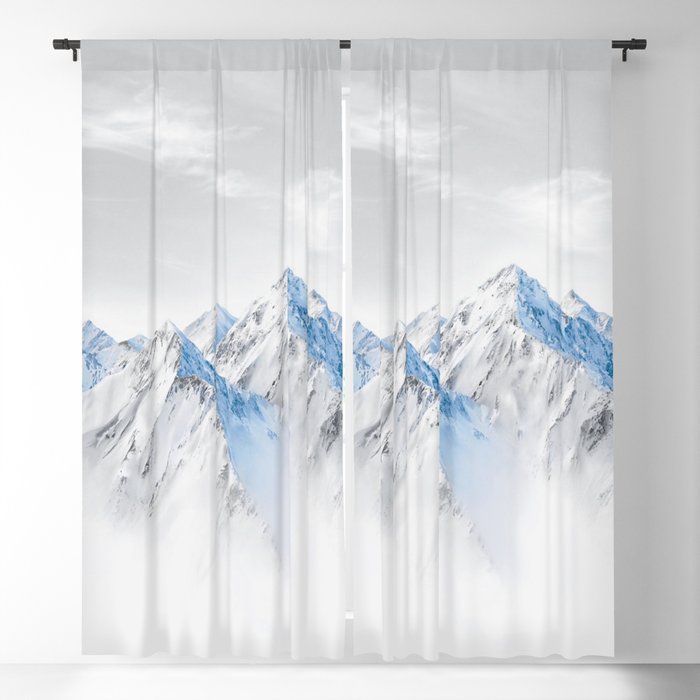 Snow Capped Mountains Blackout Curtain
