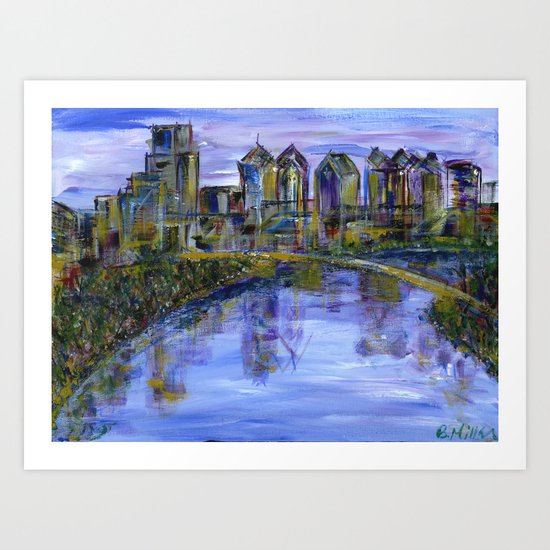 Philly Skyline Art Print