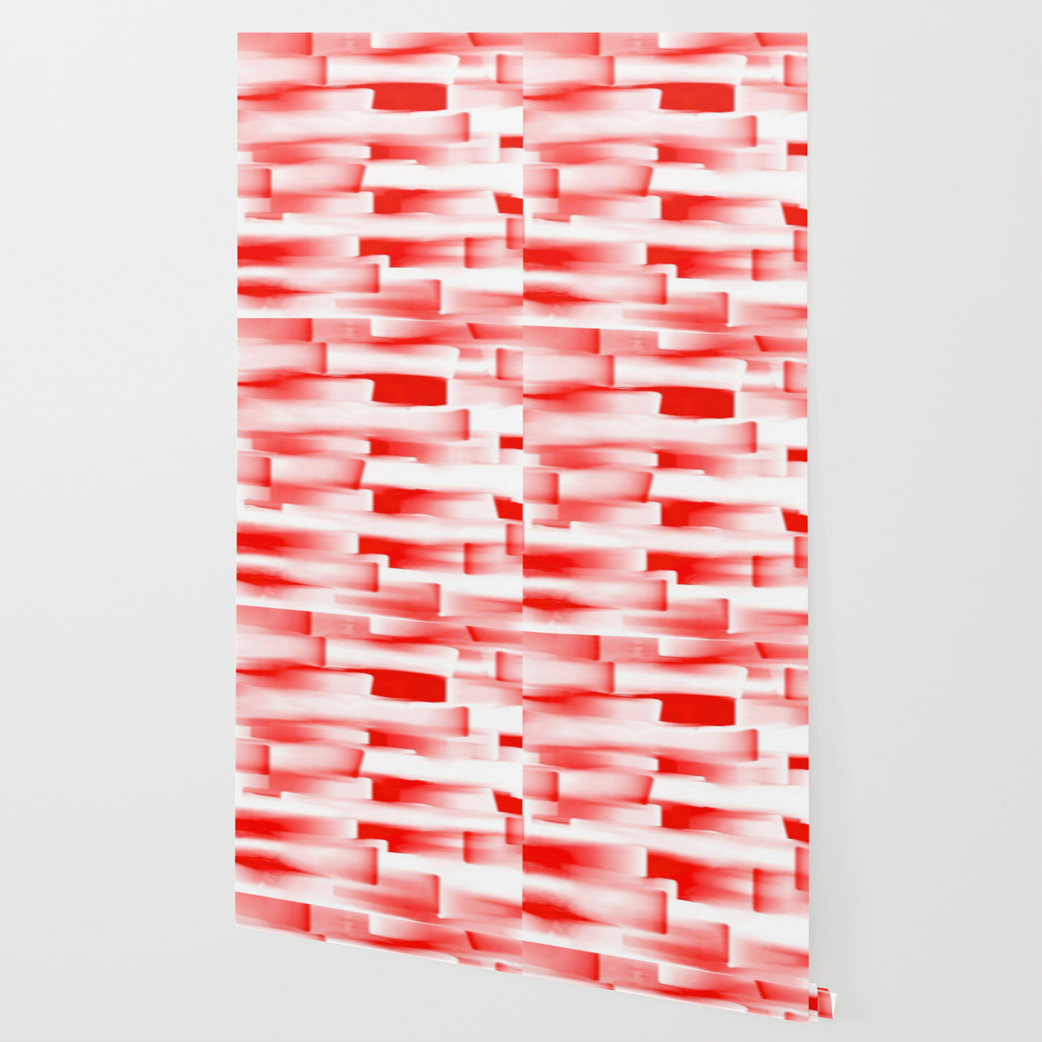 Red And White Abstract Art Wallpaper By Saribellerodriguezart