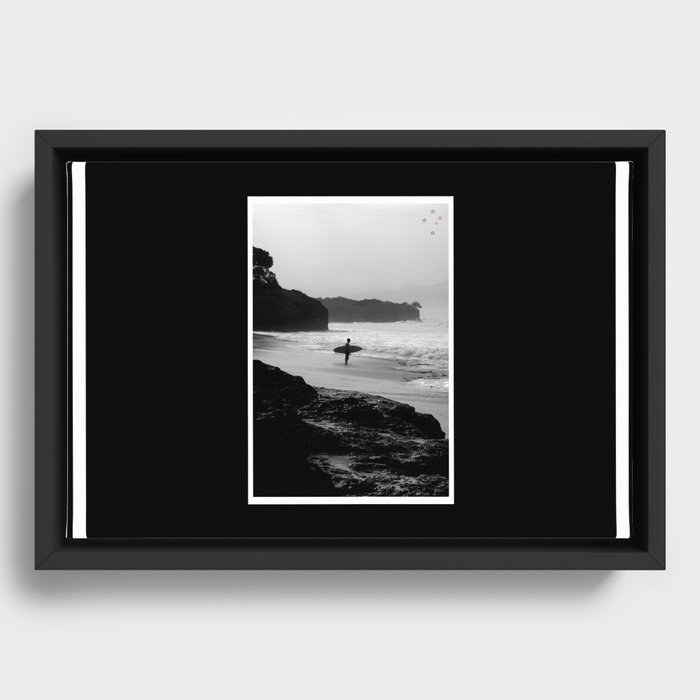 Secret Surf Spot Framed Canvas