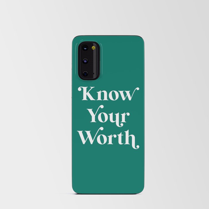 Know Your Worth - Velvet Jade Android Card Case
