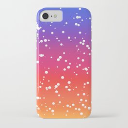 Snowflakes Pattern in Aesthetic Colorful Background iPhone Case