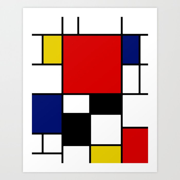 Piet Mondrian Art Print By Roarandshine Society6