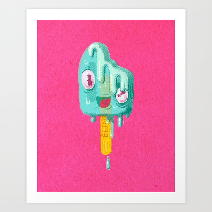 Melty Popsicle Art Print