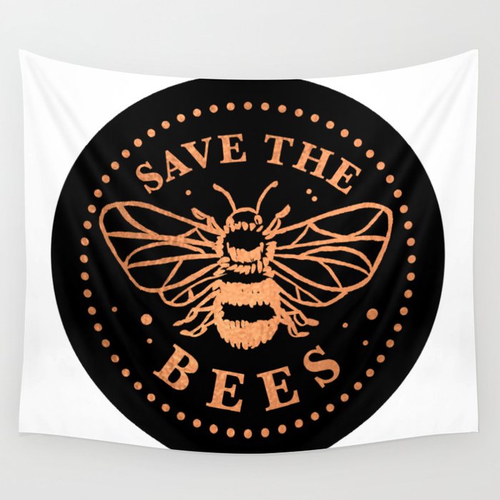 save the bees Wall Tapestry