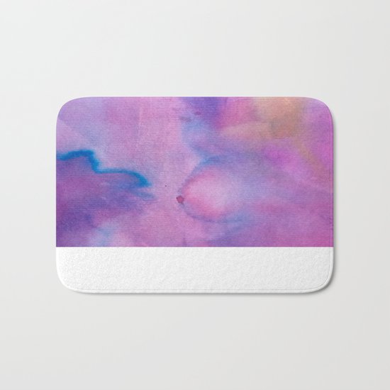 Purple Watercolour Bath Mat