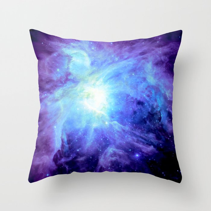 Nebula Purple Periwinkle Blue Throw Pillow By Me101 Society6 Nebula Purple Periwinkle Blue Throw Pillow