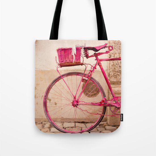 Lady in Pink Tote Bag