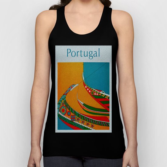 Portuguese Fishing Boats - Vintage Travel Unisex Tank Top