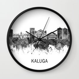 Kaluga Russia Skyline BW Wall Clock
