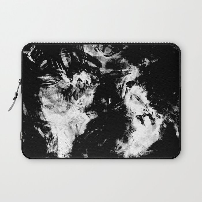 Grunge white shapes Laptop Sleeve