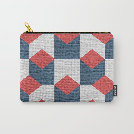WOVEN GEOMETRIC PATTERN Carry-All Pouch
