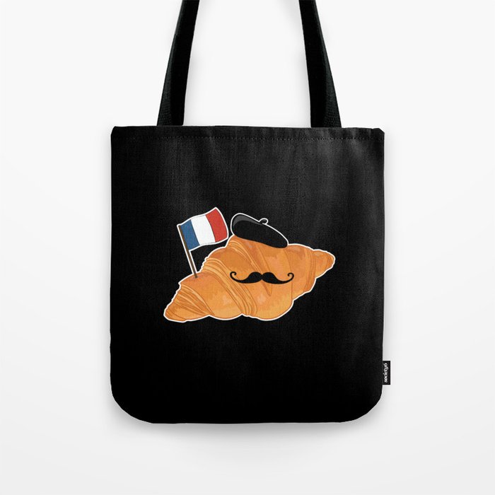 Croissant France Lover Funny French Food Tote Bag