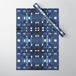 Shibori City Blue Wrapping Paper