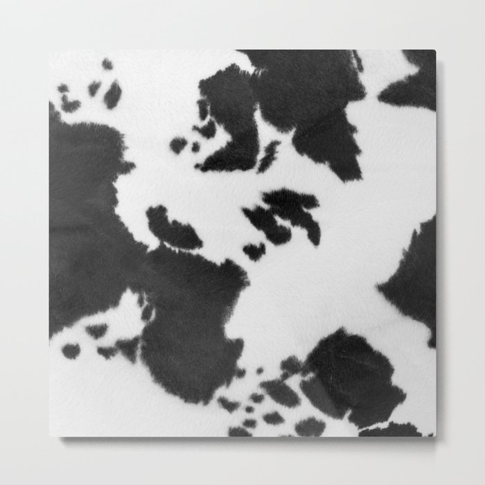 Hygge Cowhide Spots - Print with No Real Texture (farmhouse minimalism) Metal Print