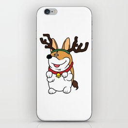 Corgi Reindeer iPhone Skin