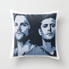 Sam and Dean - (Blue) Throw Pillow