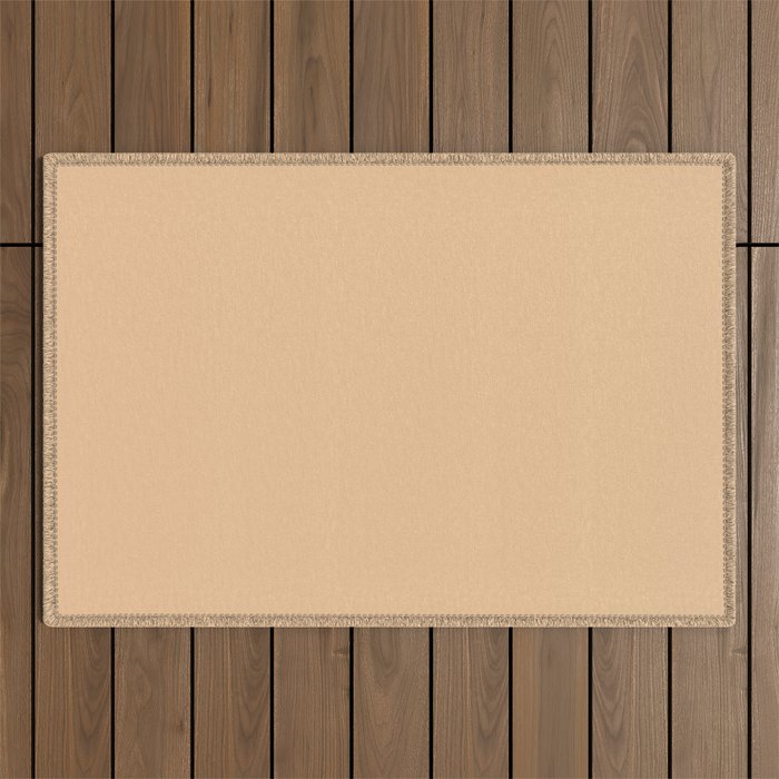 BUFF SOLID COLOR. Plain Warm Neutral Outdoor Rug