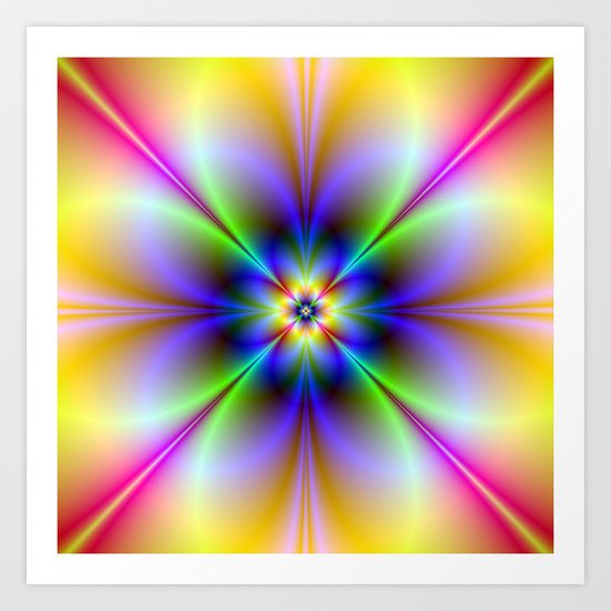 Psychedelic Flower Art Print