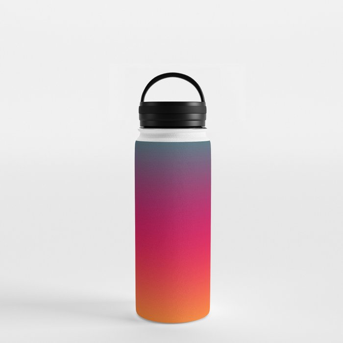 Poseidon - Classic Colorful Warm Abstract Minimal Retro Style Color Gradient Water Bottle