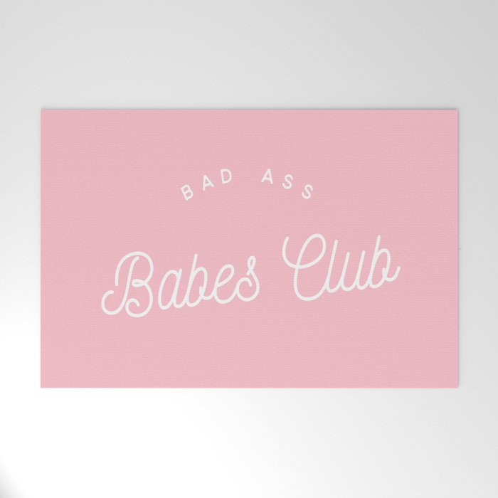 BADASS BABES CLUB PINK Welcome Mat