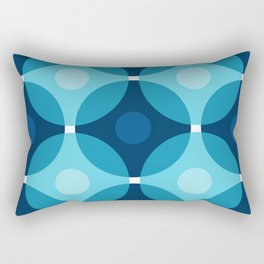 Blue Circles Rectangular Pillow