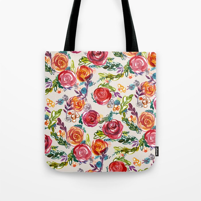 Botanica Neutral Tote Bag By Watercolordevo Society6 Botanica Neutral Tote Bag