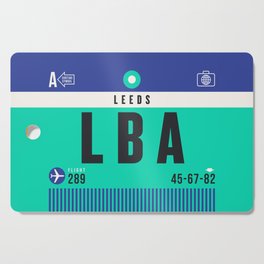 Luggage Tag A - LBA Leeds England UK Cutting Board