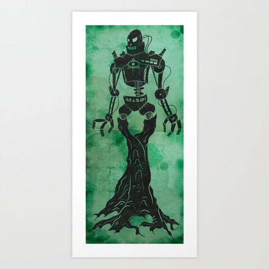 Antiquarian Roboterbaum Art Print