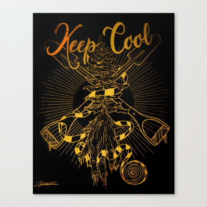 Keep Cool Gold Canvas Print