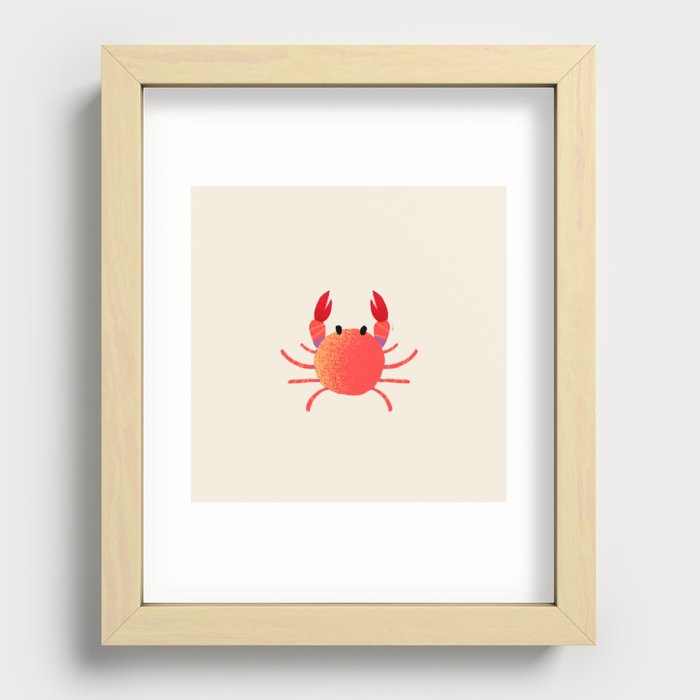 Beach Crab Recessed Framed Print