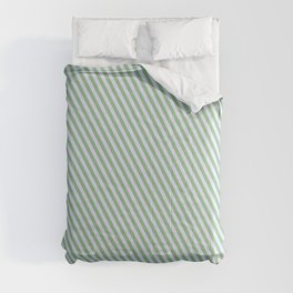[ Thumbnail: Lavender and Dark Sea Green Colored Lined Pattern Comforter ]