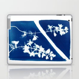 Cyanotype - Pressed flower -  graphic Laptop Skin