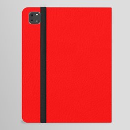 Cheerful BONJOUR! with white cartoon speech bubble on bright comic book red (Français / French) iPad Folio Case