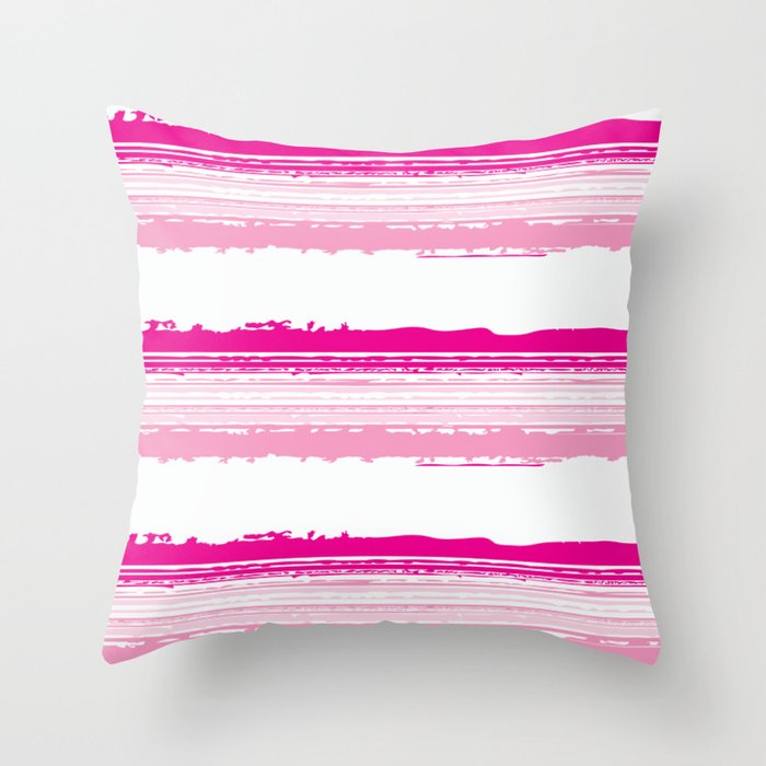 Pink Abstract Pattern Throw Pillow