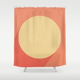 Cream Circle Shower Curtain