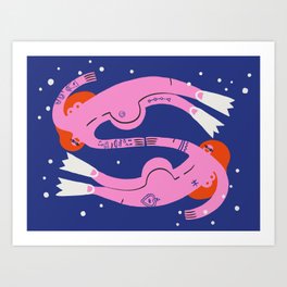 Pisces: Swirling In The Deep Art Print