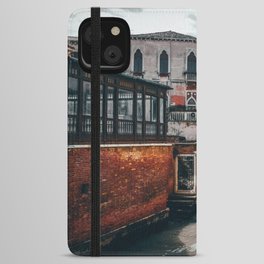 Venice Italy with gondola boats surrounded by beautiful architecture along the grand canal iPhone Wallet Case